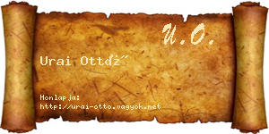 Urai Ottó névjegykártya